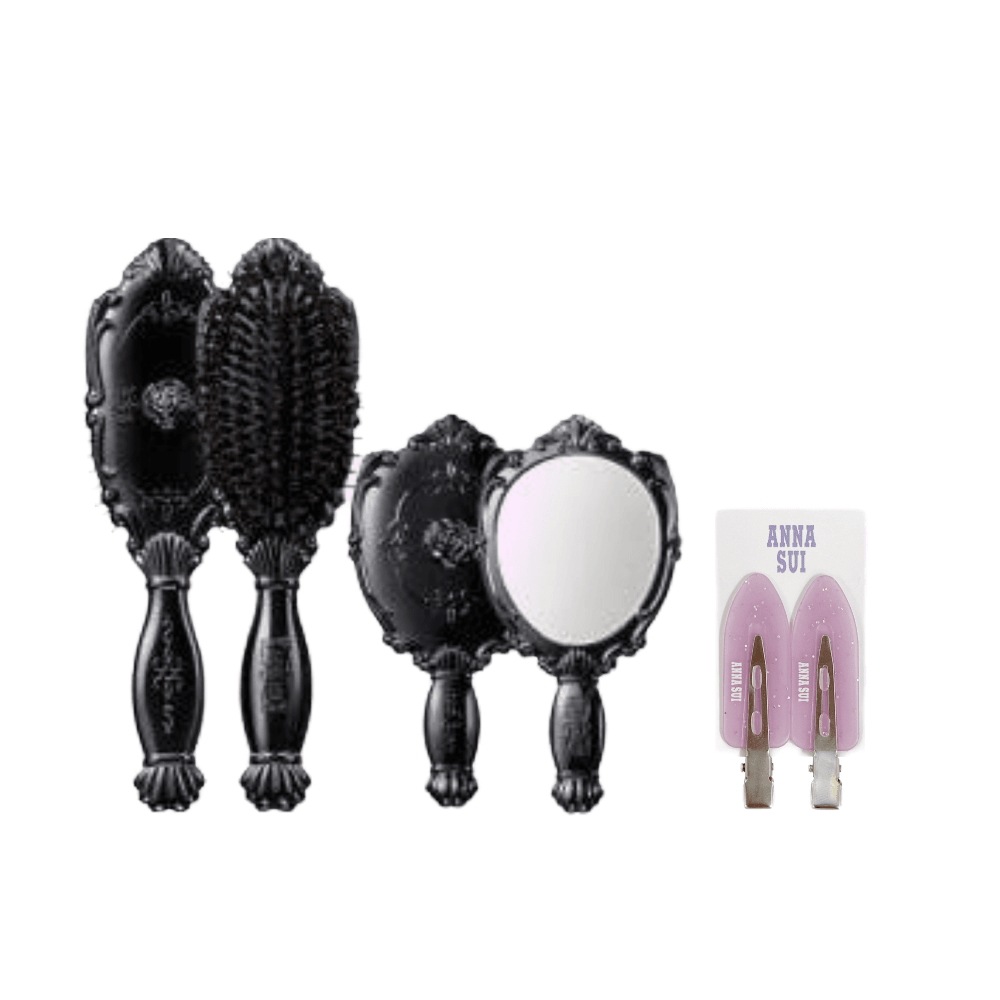 アナスイ ハンドミラー&ヘアブラシ(+バイオレットパールヘアピンデュオ)