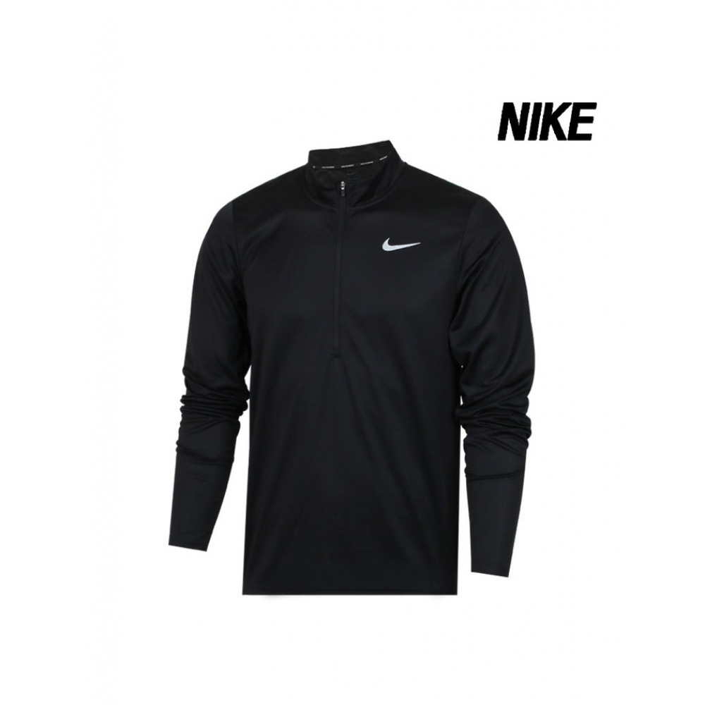 ナイキロングスリーブ T シャツ Dri-Fit Pacer ハーフジップアップブラック FQ2494-010