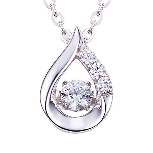 [ホワイトクローバー]ダンシングストーンネックレスティアドロップしずくペンダントシルバーWCFP013RD 11,000円