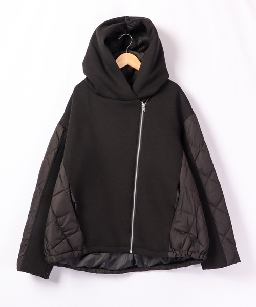 ダウン ダウンジャケット a.n.l ダンボールニット切り替え ダウンジャケット レディース 11,453円