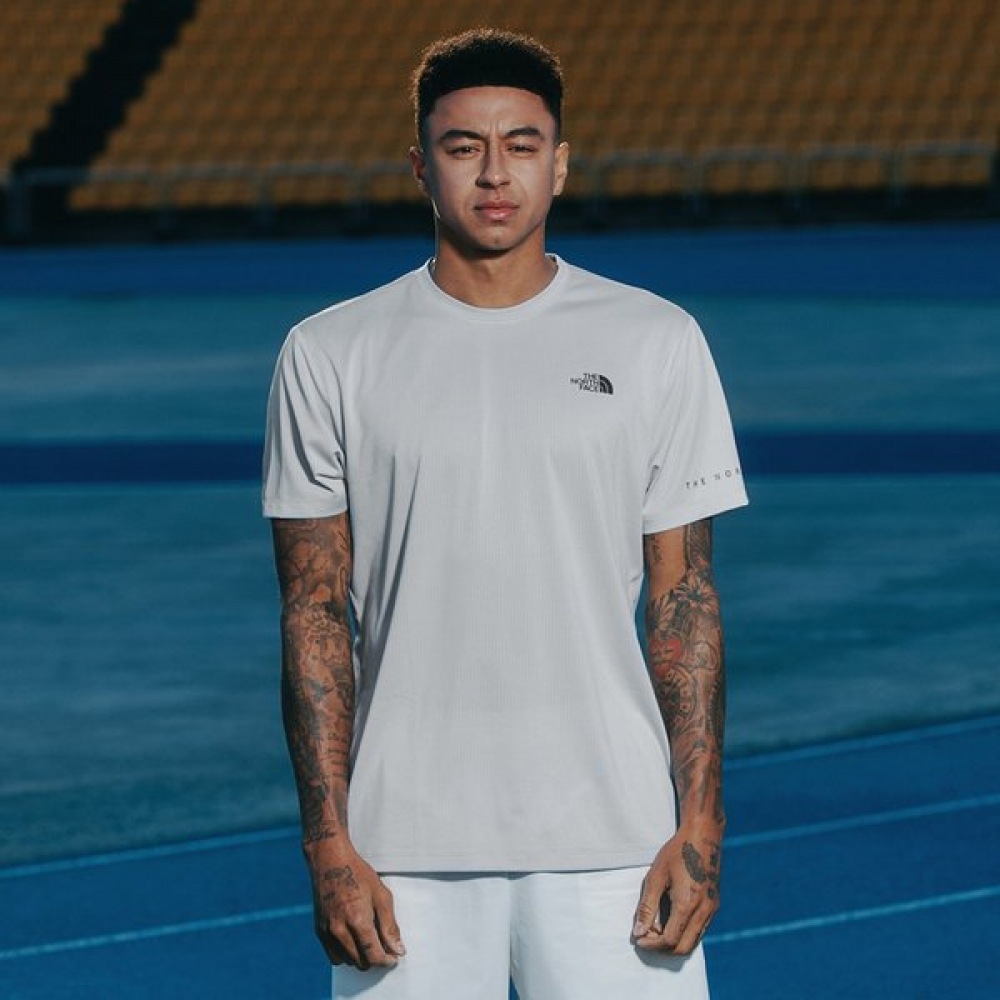 ノースフェイス ホワイトレーベル ベントラン 半袖 ラウンドティー ICE GRAY NT7UR20L