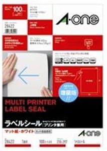 エーワン ラベルシール/宛名シール 【A4/全面 100枚】 ノーカット マルチタイプ 28422 ds-1300109