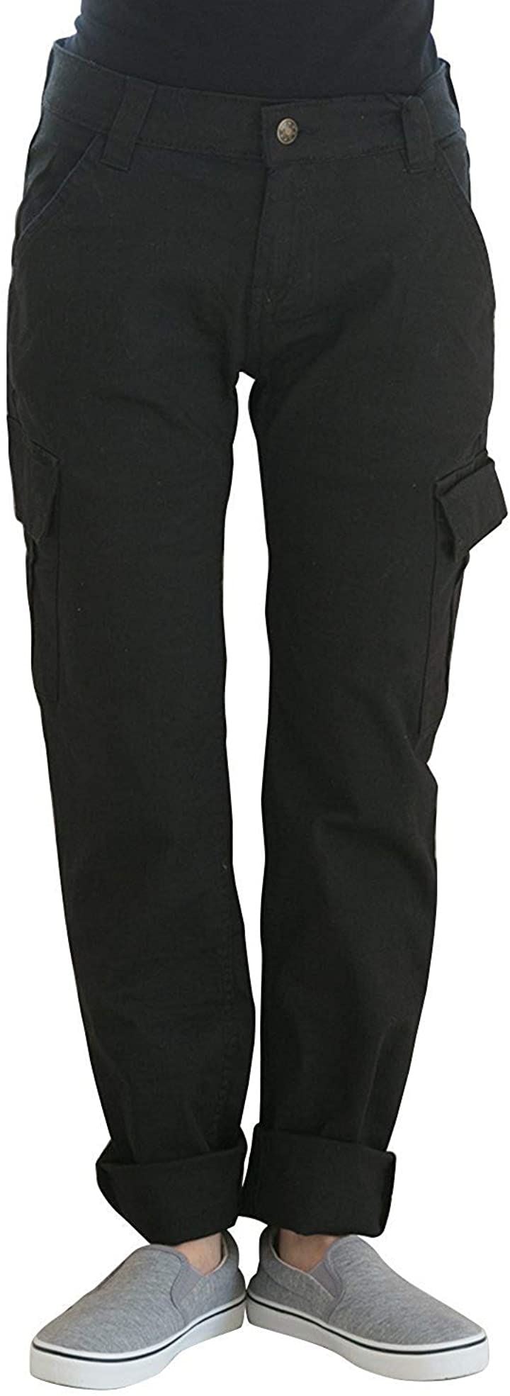 カーゴパンツ ストレッチ アウトドア ワークパンツ チノパン ジョガーパンツ 大きいサイズ レディース(ブラック, LL) 5,681円