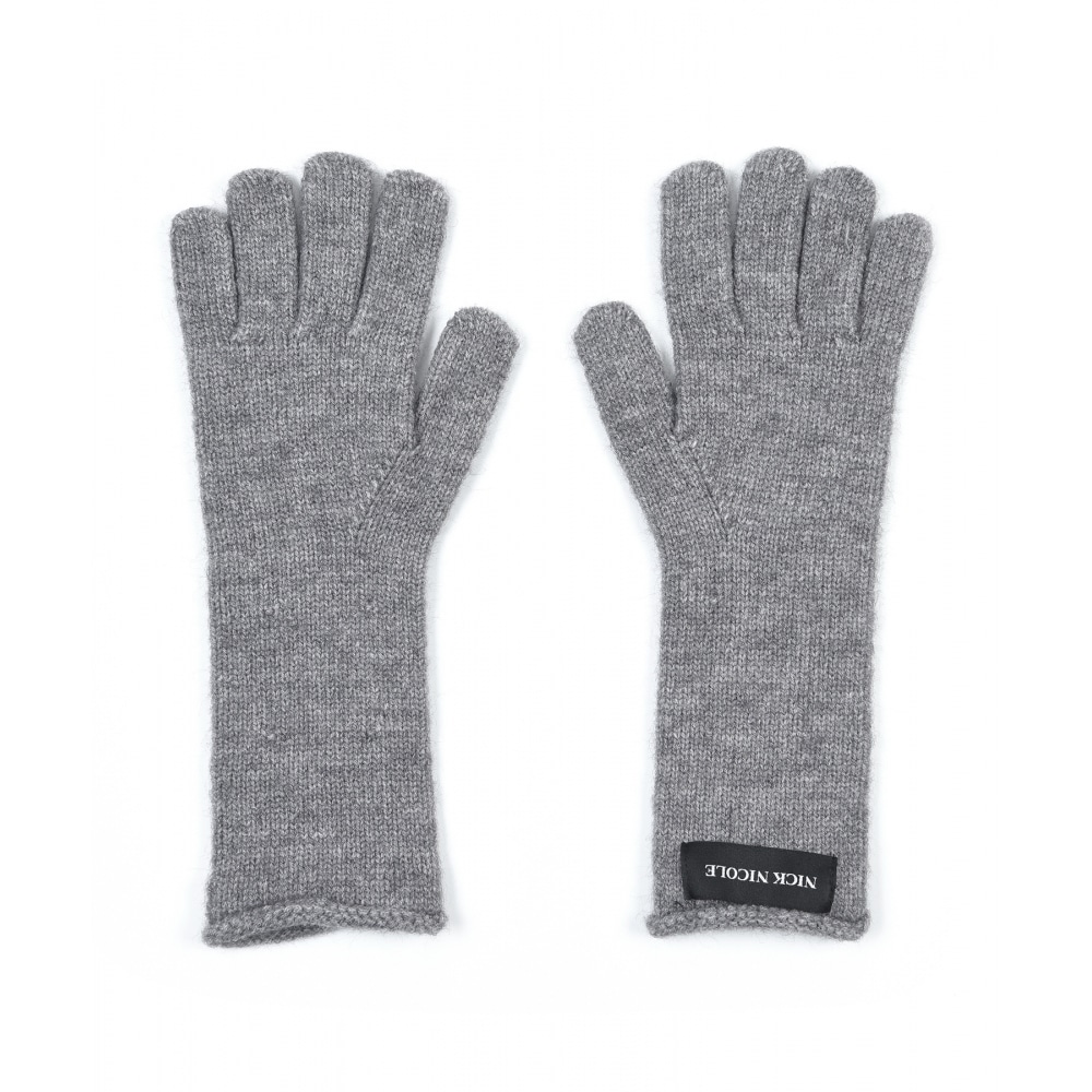 ニック&ニコールニコールリブニットグローブ_チャコール