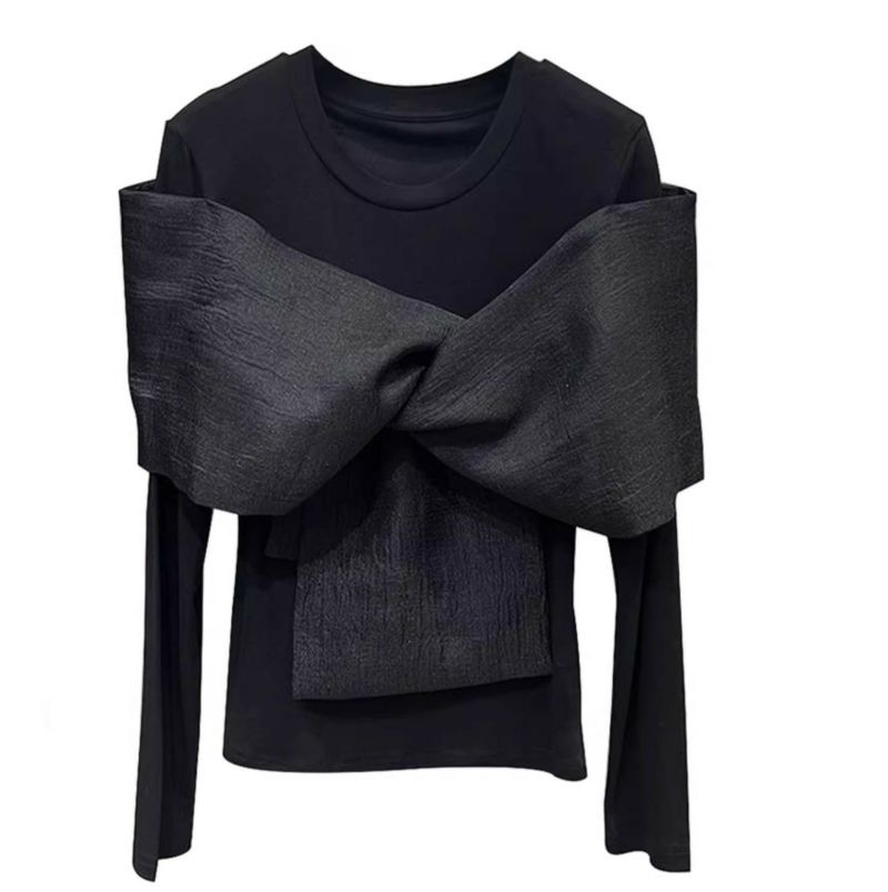 2024 SS 新作 オーガンジー リボン ドッキング TEE