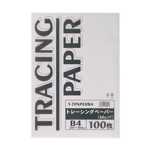 （まとめ） TANOSEE トレーシングペーパー60g B4 1パック（100枚） [x5セット]