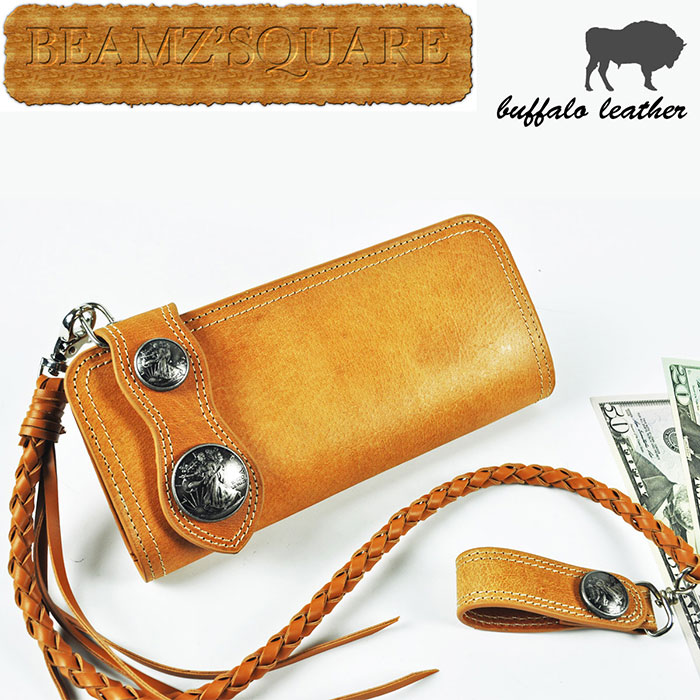 財布 メンズ 長財布 バイカーズ ロングウォレット スリムウォレット レザー 本革 水牛革 お札入れ 小銭入れ カード入れ プレゼント