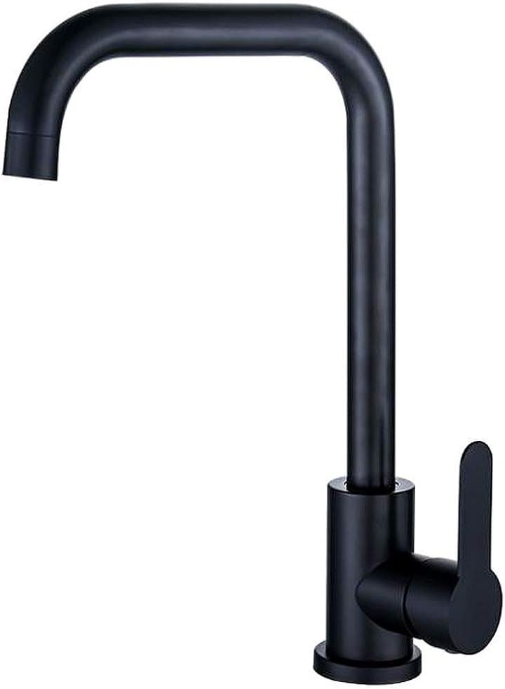 ライフシステム キッチン 洗面用 アンティーク 混合水栓 L字 スワン 蛇口 シングルレバー 洗面台 SK227(ブラック)