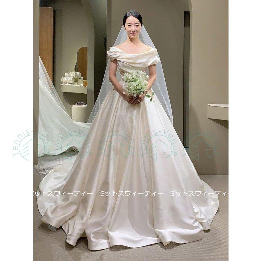 ウェディングドレス ロングドレス 花嫁 ウエディングドレス イブニングドレス 披露宴 二次会 結婚式