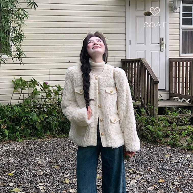 秋冬防寒 あったかアウター 韓国風スタイルアップ かわいい ブルゾンファー付きファッション系裹起毛大人ゆったりカジュアルストリートサイズレディースムートン襟ゆるダボ シルエット学生通学丈