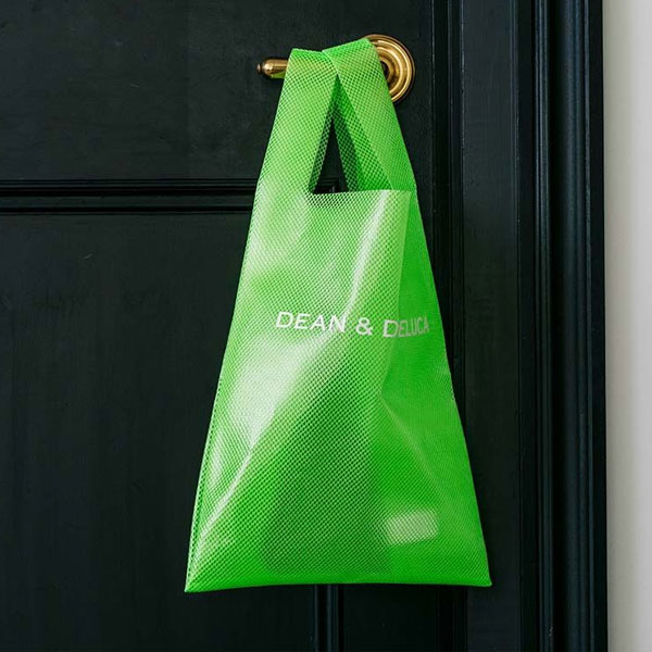 DEAN&DELUCAショッピング バッグ ライムグリーン 梅雨 雨具 雨 緑 鞄 雨の日 ショッピングバッグ バッグ EVAメ ッシ