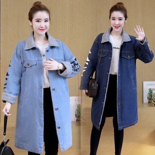 原宿綿服女2020冬の新型韓国版カウボーイの中で子羊の毛を厚くした学生の綿服