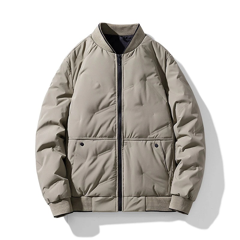 品質いいな新品 ダウンジャケット メンズ 厚手 スタジャン 防寒ジャケット 無地 キルティング ダウン アウター 防寒着 ビジネス