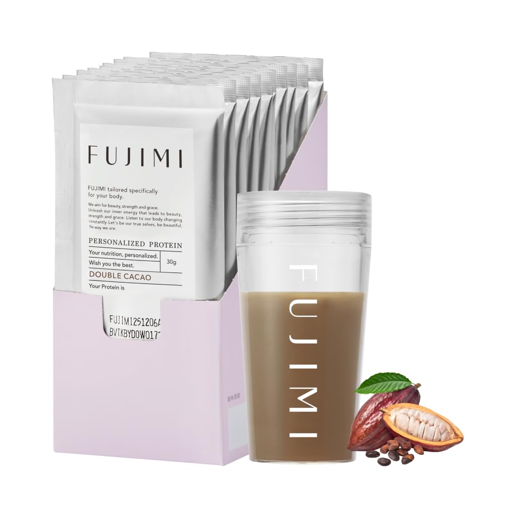 FUJIMI（フジミ）プロテイン ダブルカカオ 10袋 ホエイプロテイン ソイプロテイン お試し用10回分（個包装 30g×10袋）