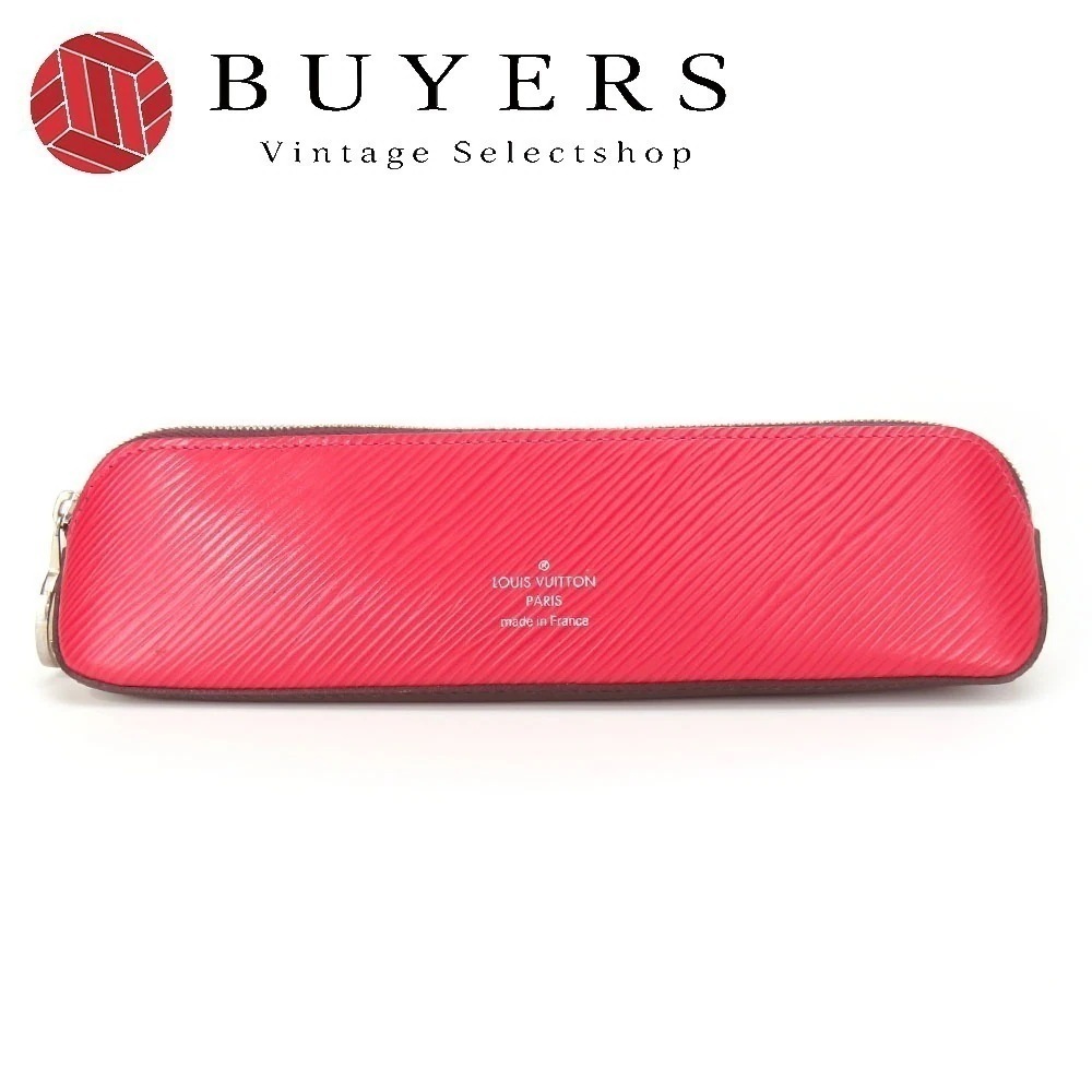 中古 ペンケース トゥルース エリザベット GI0270 モノグラム エピレザー フリージア ピンク ブラウン シルバー金具 文具 ポーチ おしゃれ レディース 女性