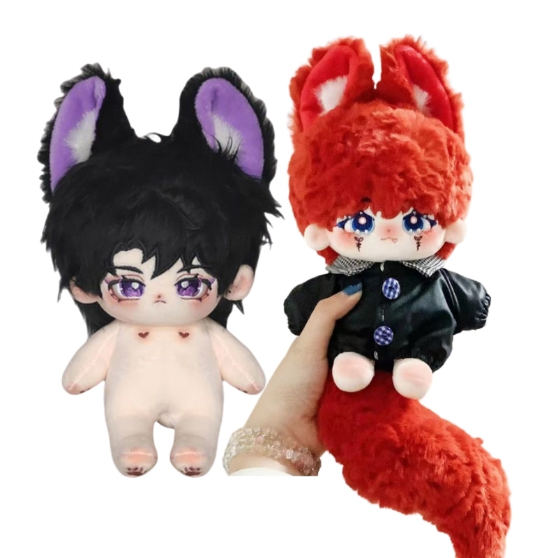 獣尾獣耳付け 小悪魔 ぬいぐるみ 20cm 本体 無属性 かわいい男の子 着せ替え人形 日常服人形 韓国ファッション アイドル ぬいぐるみ用 ドールウェア ぬいぐるみ 20cm 服 靴 洋服