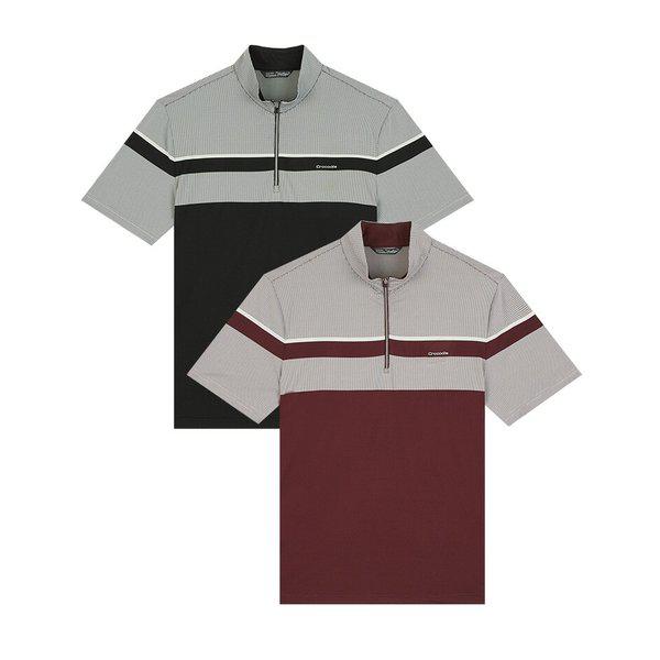 上板先染めパターンハーフジップTシャツ CDAA9TS2411