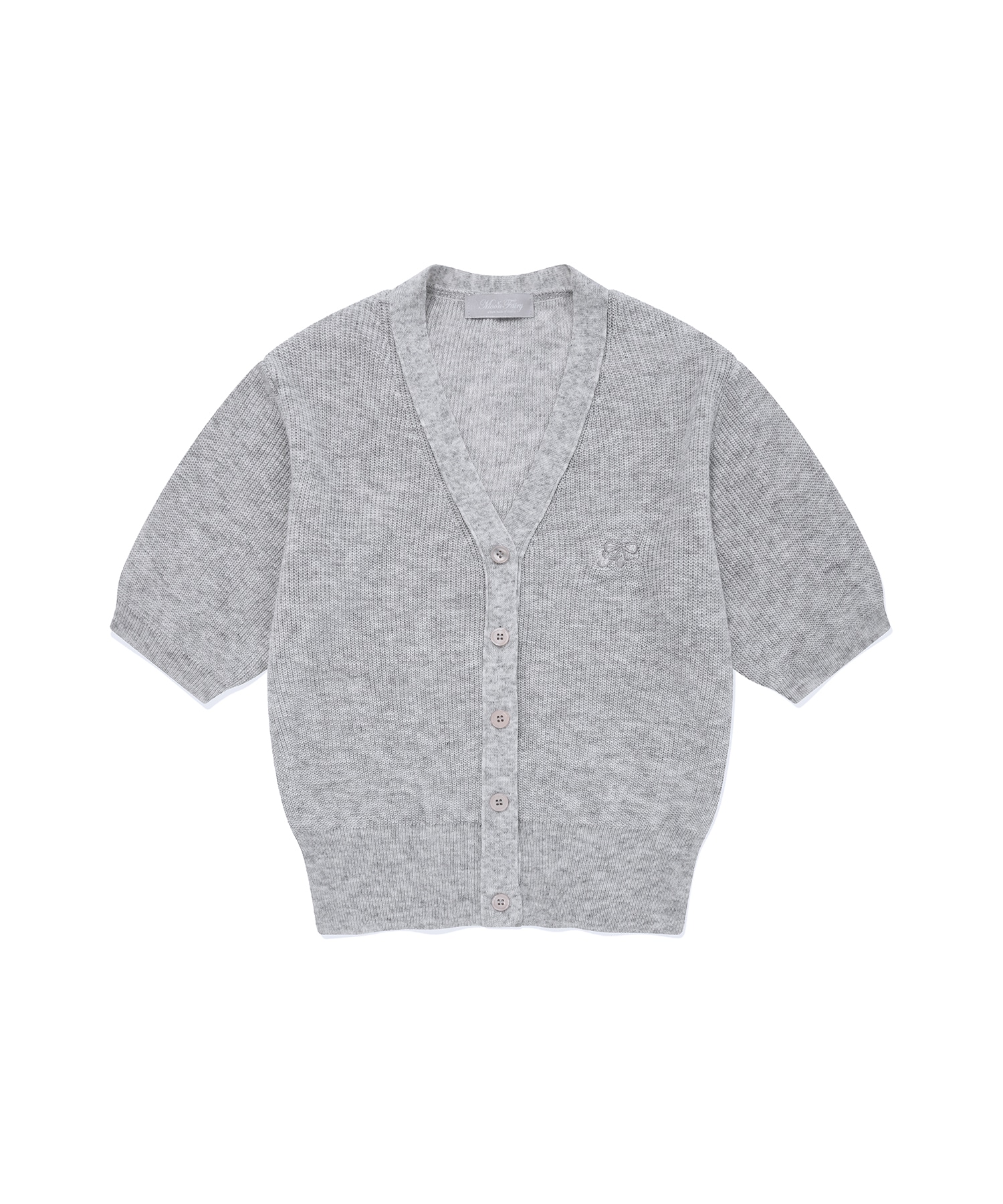 MF PLIE V NECK CARDIGAN-GRAY