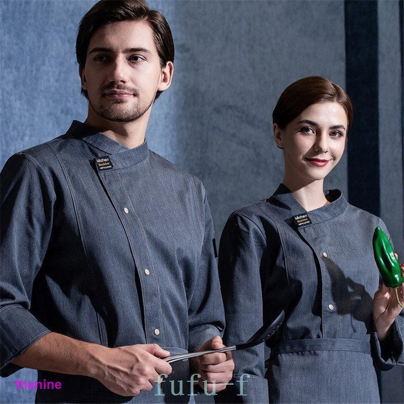 【迅速な出荷】コックコートコック服コックウェアコックシャツトップス調理用ユニフォーム厨房用制服長袖飲食店おしゃれパン屋ケーキ屋カフェ通気性