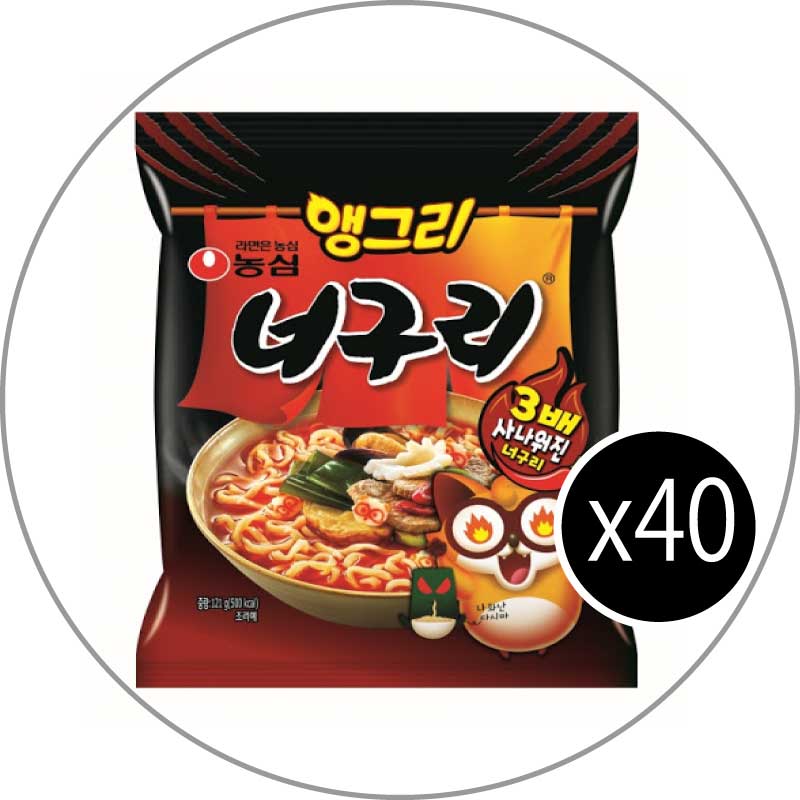 最安値で 農心 アングリーノグリラーメン(辛口-121g)1BOX40個 韓国麺類 - aegis.qa