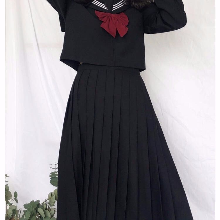 【1つ買うと10つ無料】基本的なjkユニフォームバッドロングスカート服カレッジスタイルスクールインスピレーションクラスユニフォーム