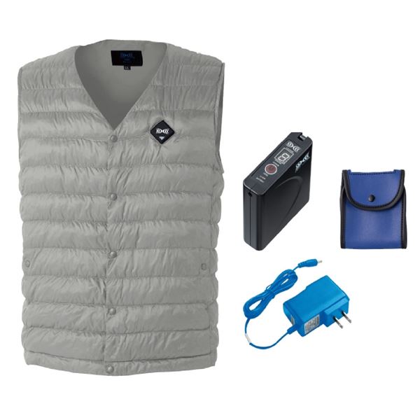 空調服(R) 2021年 THERMALGEAR サーマルギア TG22102 発熱防寒ベスト LISUPER1バッテリーセット(サイズ：Lカラー：グレー)