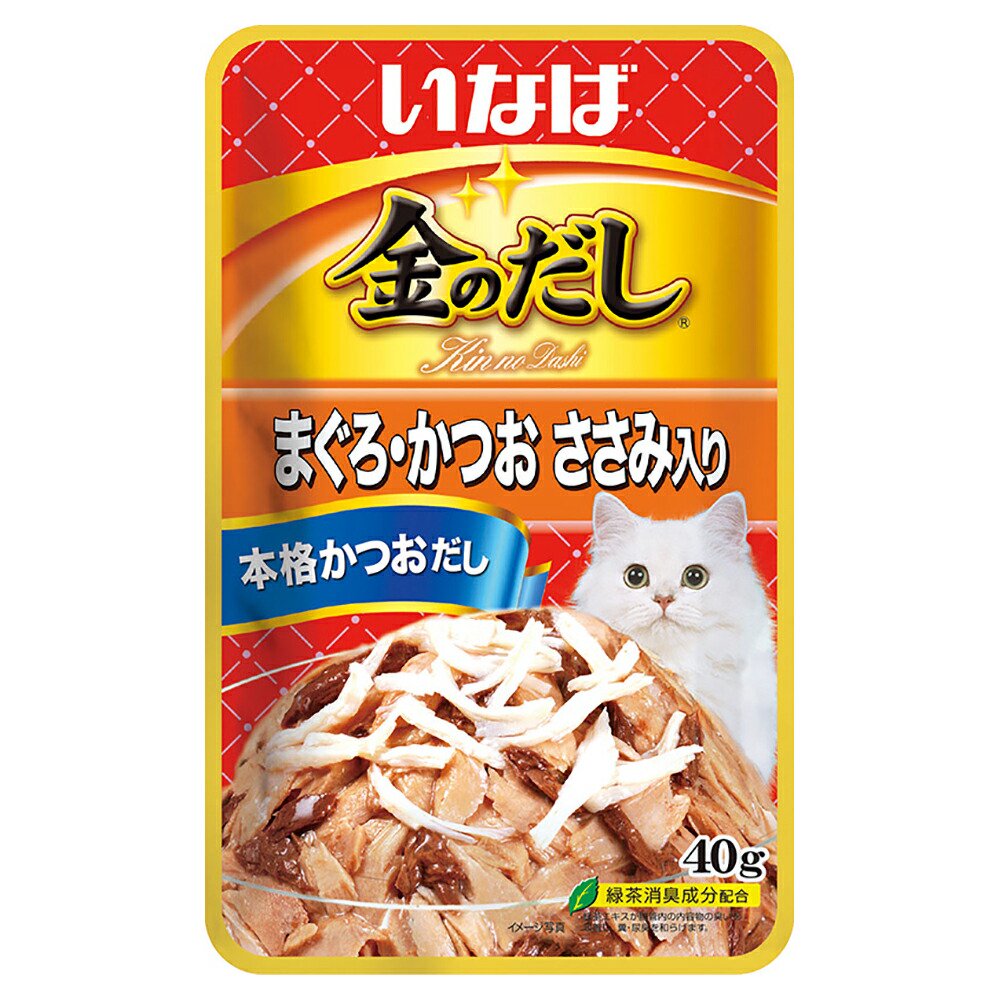 いなば　金のだし　パウチ　まぐろ・かつお　ささみ入り　４０ｇX９６　ＣＲＣ35―20―20―55―00