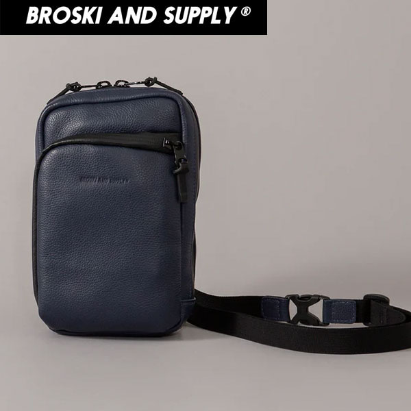 BROSKI AND SUPPLY ブロスキーアンドサプライ BBOM-B1220-NAVY TUBE ショルダーバッグ
