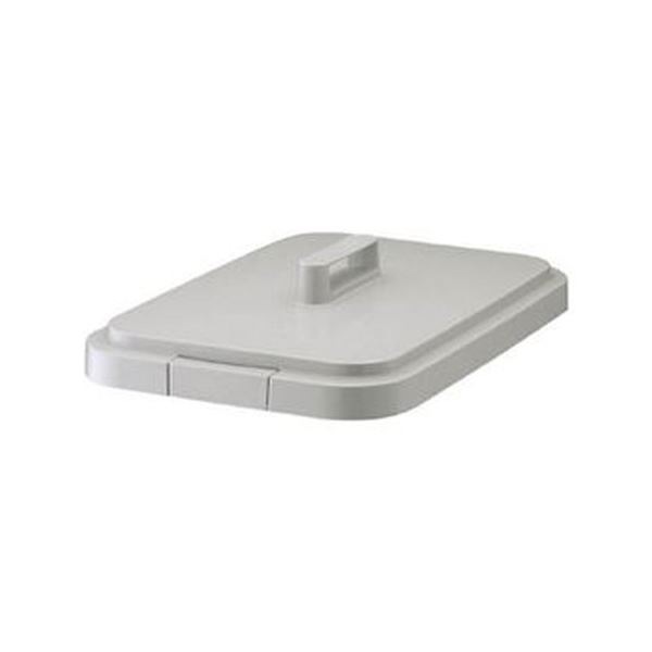 （まとめ）TRUSCO PPペール角型73L用フタTPPK-70F-GY 1枚（本体別売）(×10セット)