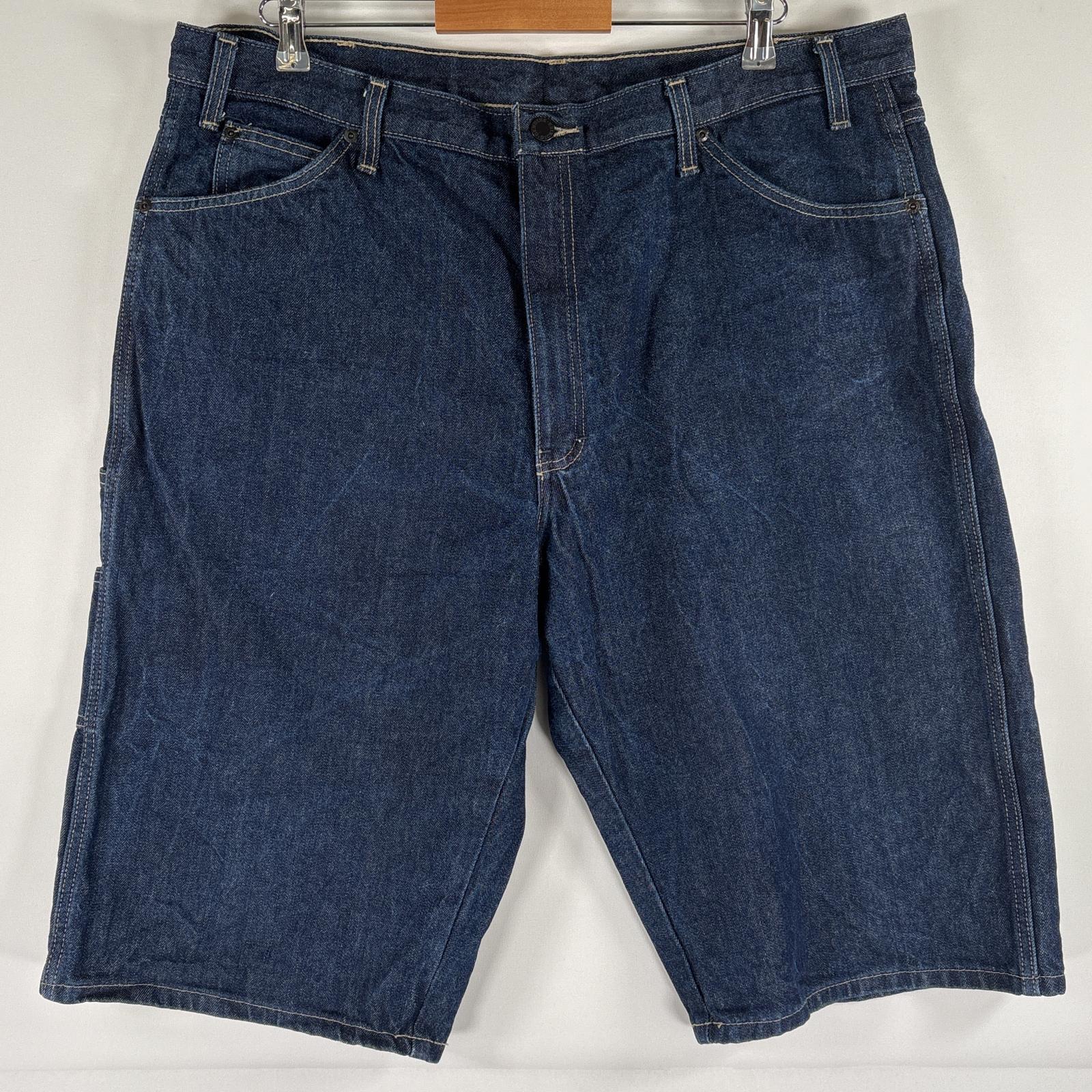 古着 ショートパンツ デニム 半ズボン ハーフパンツ 短パン ワンポイント 大きいサイズ ペインター w40 ブルー メンズ