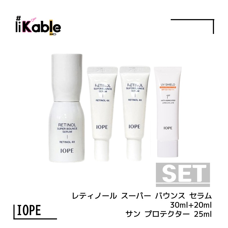 [SET] レティノール スーパー バウンス セラム 30ml+20ml+サン プロテクター25ml