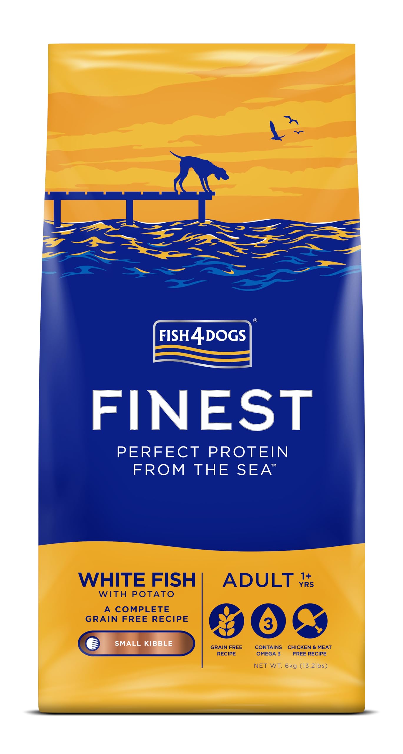 フィッシュ4ドッグ FISH 4 DOGS ドッグフード ファイネスト オーシャンホワイトフィッシュ 6kg