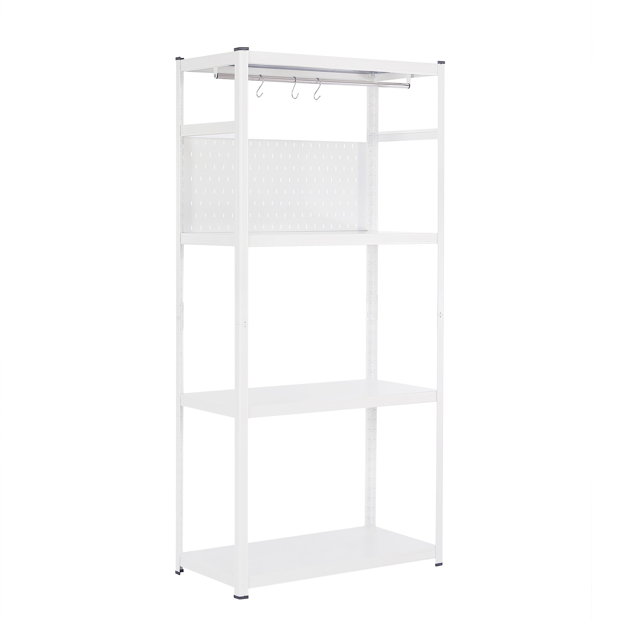 【国内発送 無-送料】320スチールラック オープンラック 可動棚 分割可能 大容量 オープンシェルフ 収納ラック キッチンラック 棚 食器棚 収納ラック 棚 物置 作業台 倉庫用 ボトル不要 幅80