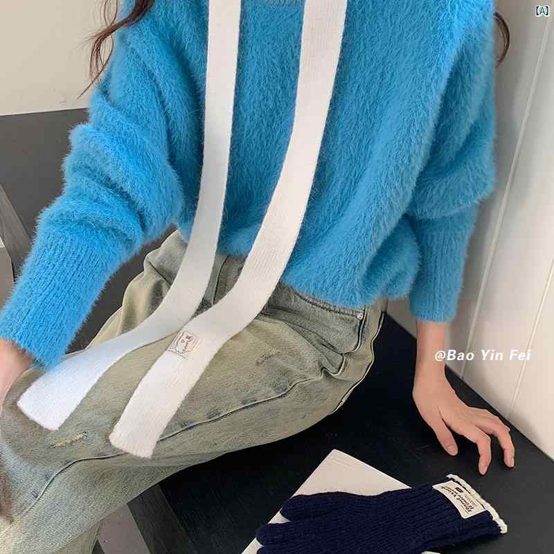 レディースファッション　ファッション小物　オシャレ 秋冬 着用 韓国 ホワイト ニット ウール スカーフ 保温性 レトロ ストリーマー 細くて 長い