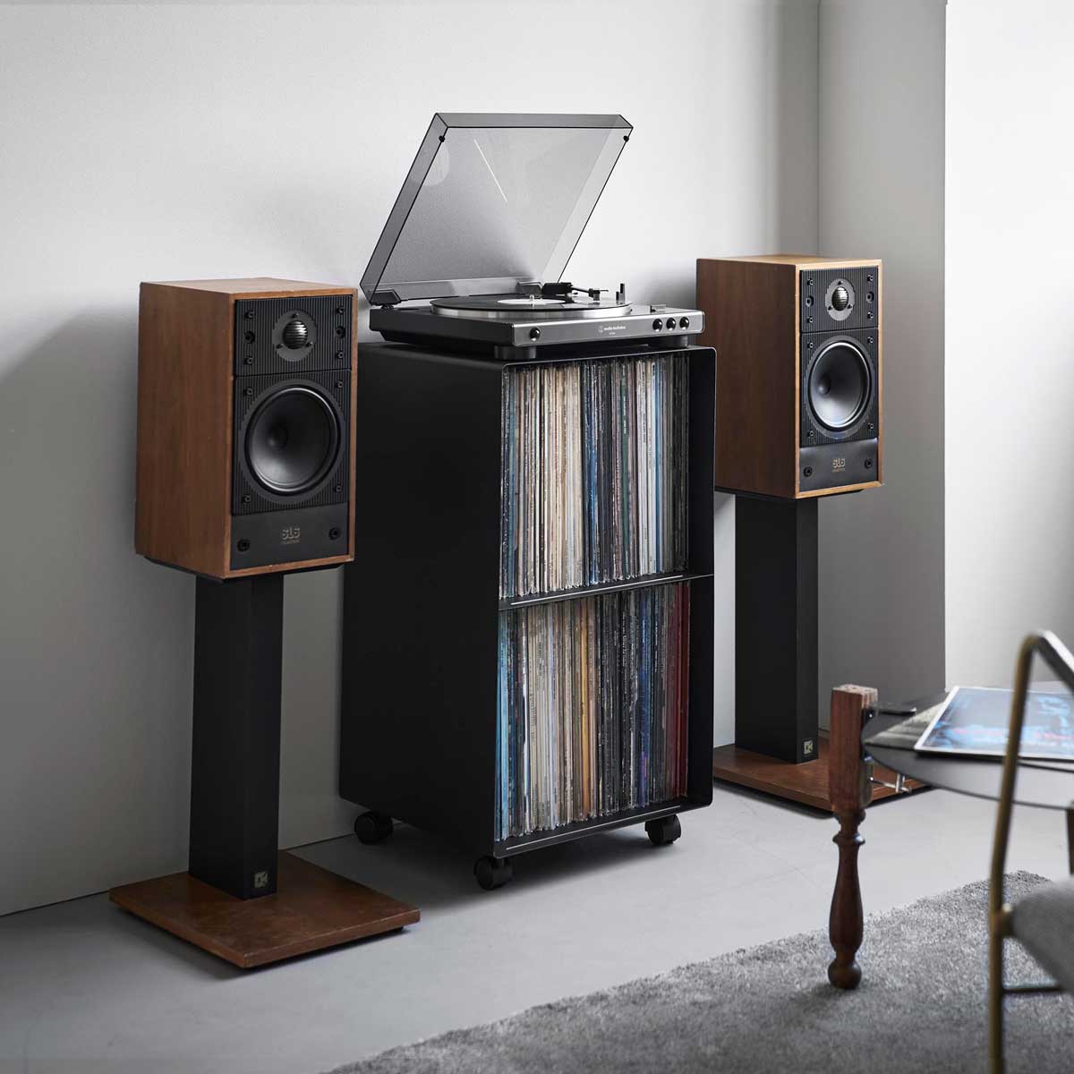 レコード収納 山崎実業 tower タワー レコードラック 10230 ブラック