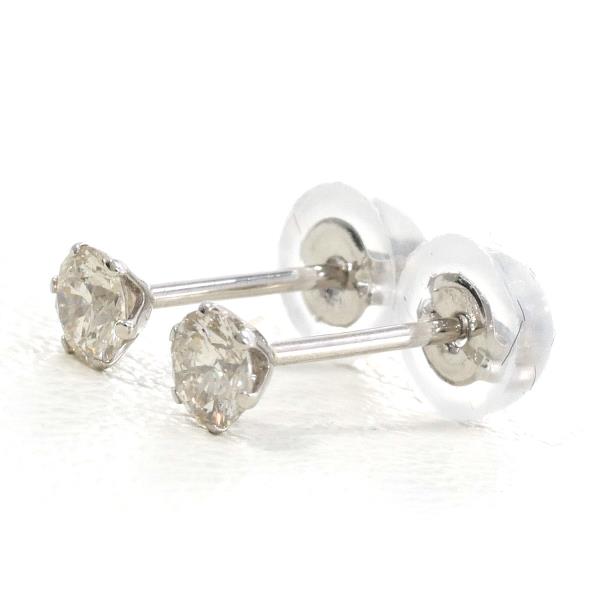 PT900 プラチナ ピアス ダイヤ 0.10 ×2 総重量約0.2g ジュエリー 中古
