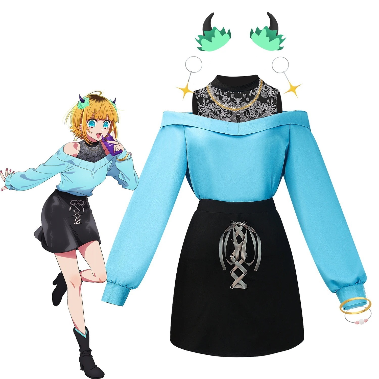 コスプレ 推しの子b小町 小悪魔ホーン Mem Jiu 普段着 コスプレ衣装期間限定30%