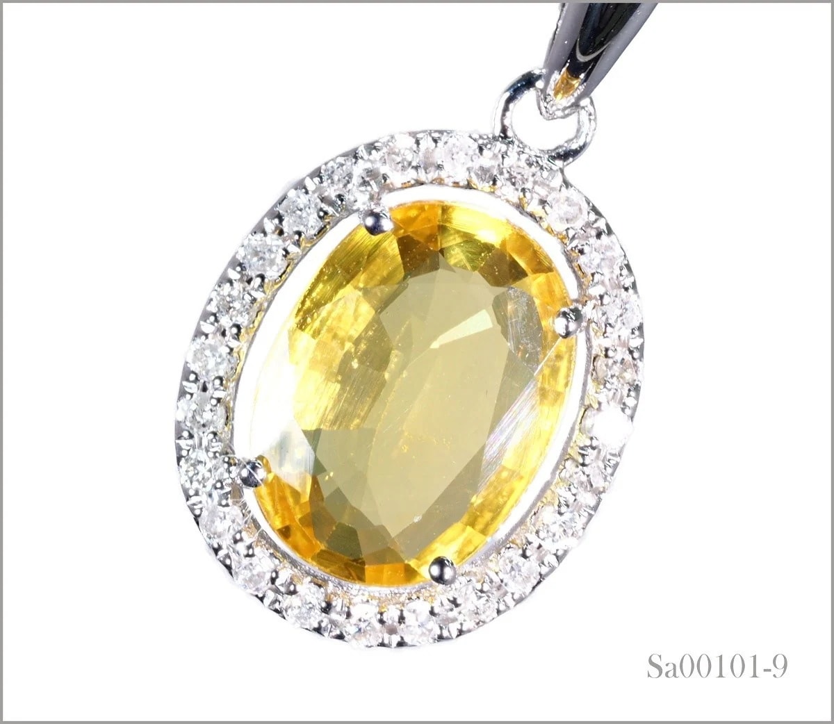 厳選 天然 ダイヤモンド イエロー サファイア ネックレス 1.251ct K18WG 74