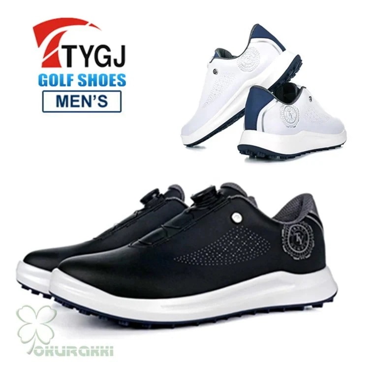 ゴルフ ゴルフシューズ 夏用 メッシュ通気 ダイヤル式 ソフトスパイク メンズ スパイクシューズ スニーカー 靴 紳士 防水 人工皮革2505gfshoe19