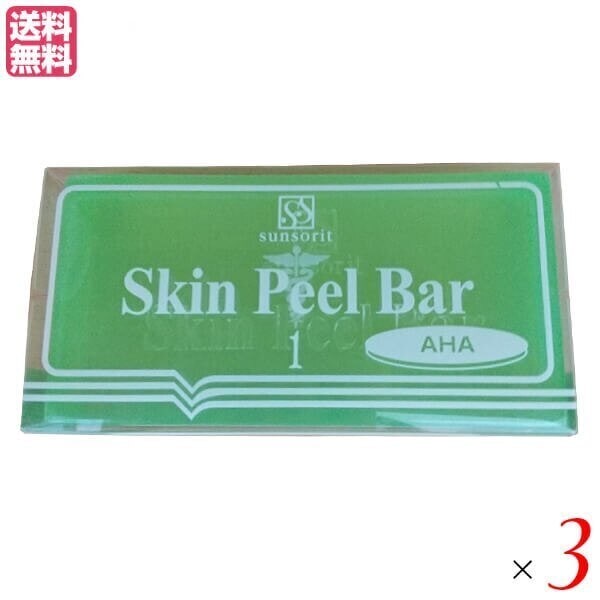 サンソリット スキンピールバー AHA 135g 3個セット 洗顔 洗顔料 洗顔石鹸