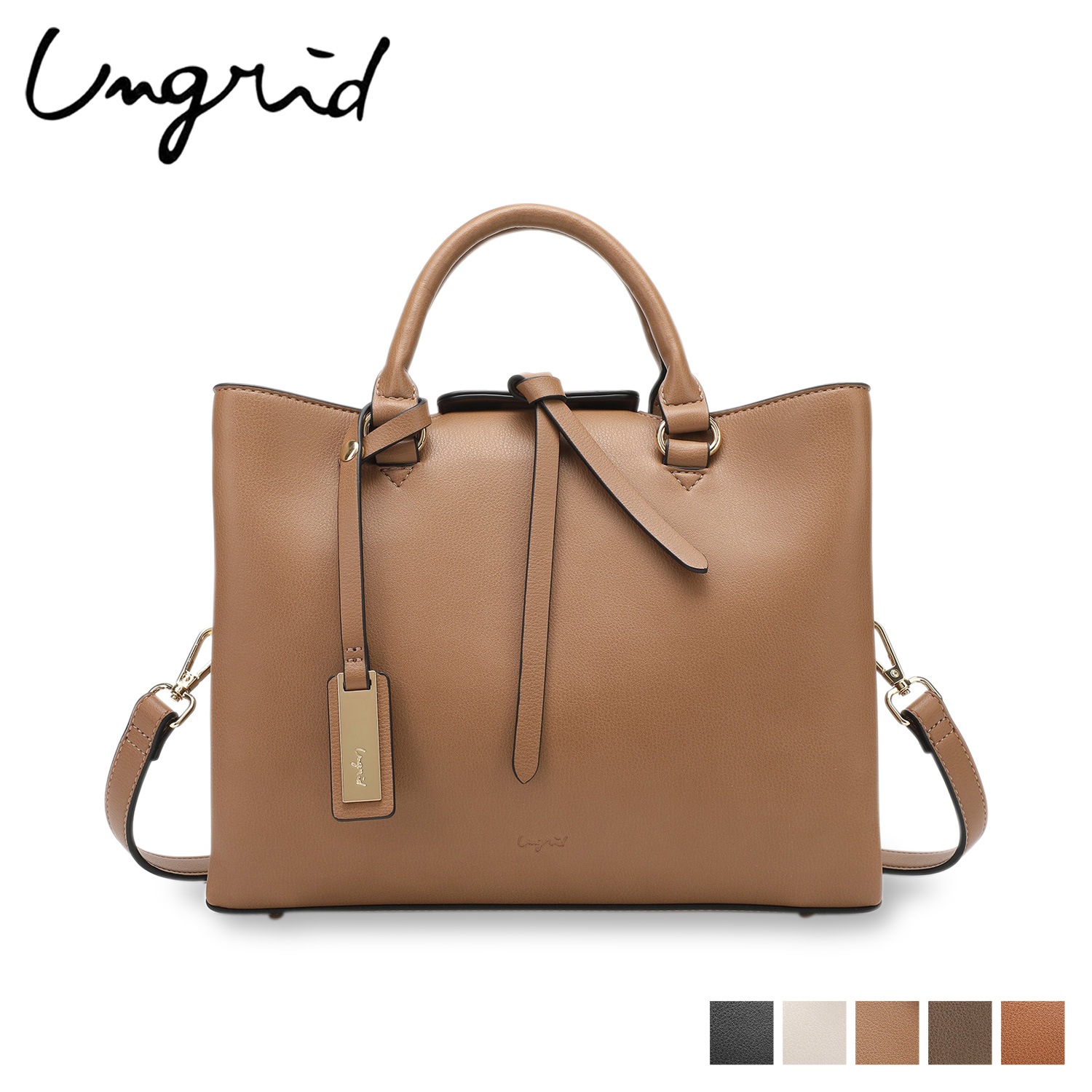 ショルダーバッグ ハンド レディース 斜め掛け ブラック ホワイト ベージュ ブラウン 黒 白 UNG-52830B 5,845円