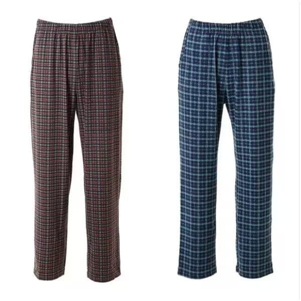 25AW 暖かく心地よいコートナ起毛千鳥格子柄プリント9分丈女性用パンツ 色別2枚入りSET