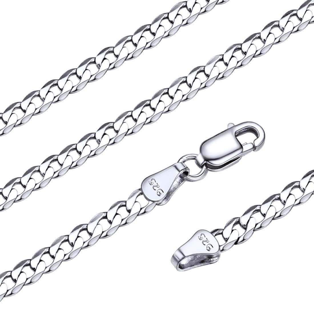 [Silvora] シルバー925 喜平 ネックレス メンズ 人気 金属アレルギー レディース チェーンネックレス 60cm 幅3mm アクセサリー