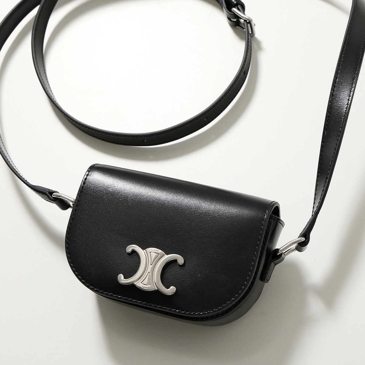 CELINE セリーヌ ショルダーバッグ MINI CROSSBODY BAG ミニ クロスボディバッグ 10N673DPV.38DI レディース レザー トリオンフ ミニバッグ 鞄 Black