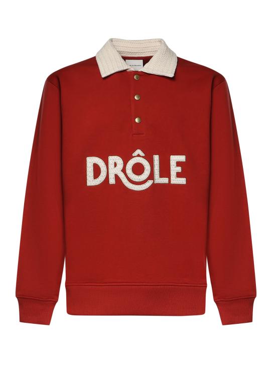 DROLE DE MONSIEUR Men Polo Shirts KPL168CO127 DRD Dark red