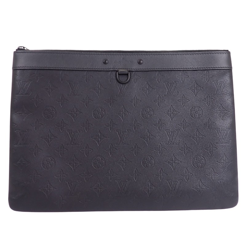 ポシェット・ディスカバリー M62903 モノグラム クラッチバッグ レザー ブラック ブラック金具 メンズ【ABランク】