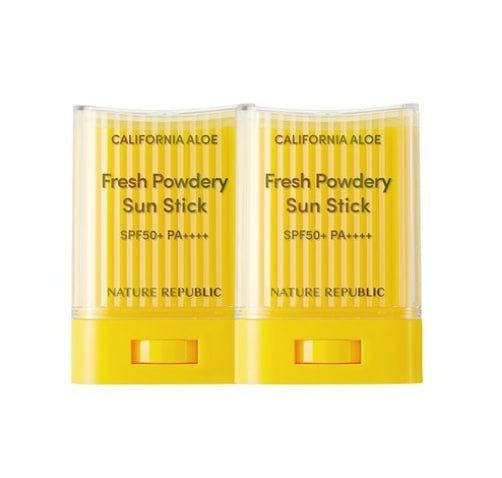 [1+1] カリフォルニア アロエ サラッと サンスティック24g x 2個 韓国 人気 サンスティック 日焼け止め サンケア サンブロック 紫外線カット 肌鎮静 ホワイトニング