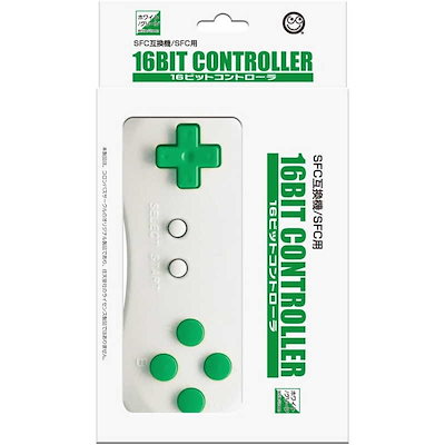 他サイト： コロンバスサークル　16ビットコントローラ (SFC互換機/SFC用) ホワイトグリーン　CC-SF16C-WGの商品画像