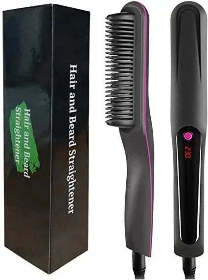 売れ ヘアアイロン マイナスイオン ストレートヘアコーム カールアイロン 温度調節機能付 ヒートブラシ パーマアイロンブ ラシ型 ヘアアイロン 電熱ブラシ 静電気防