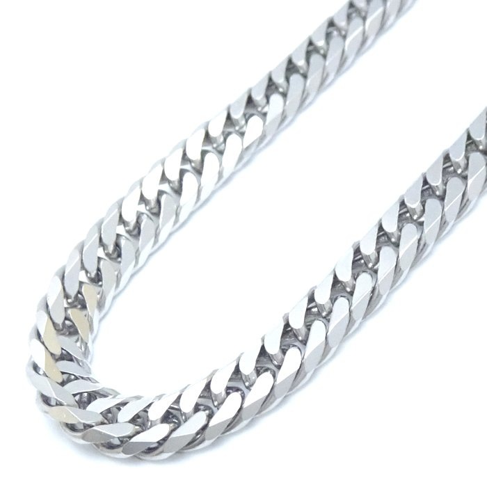 喜平ネックレス Pt850プラチナ 6面 ダブル 49.5cm 31.2g/75567【中古】